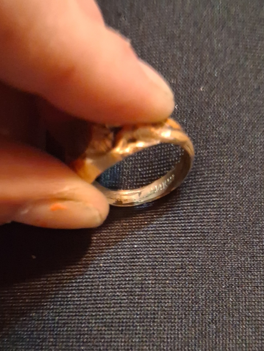 14K Gold Goddess Diamond Ring Vintage - Picture 3 of 4